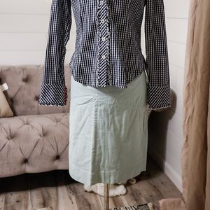 Seafoam green pencil skirt